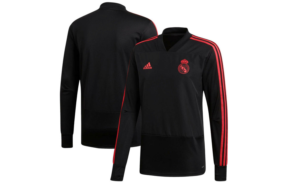 adidas Real Madrid 2018-2019 Long Sleeve UCL Training Top- Black
