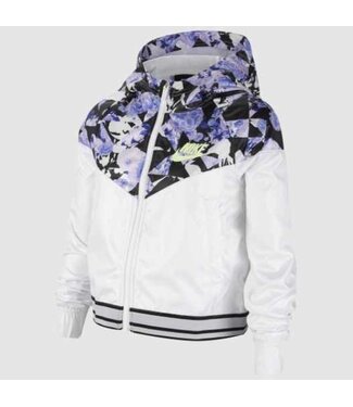 Nike Nike Girls Printed Windbreaker AOP Jacket - White/Grey