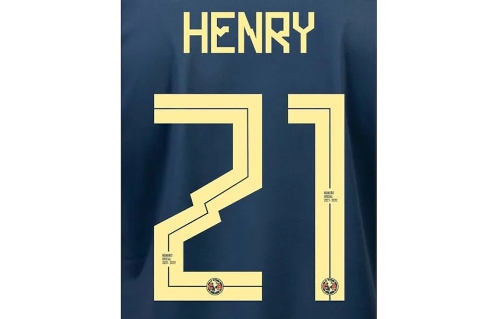 Henry # 21 Club America 21/22 Away  Nameset