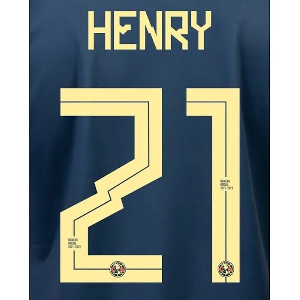 Henry # 21 Club America 21/22 Away  Nameset