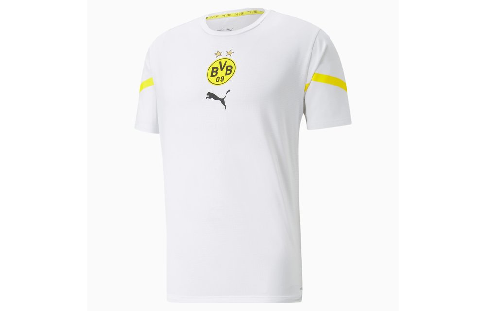 Puma X First Mile BVB Borussia Dortmund Prematch Men's Jersey - White/Yellow