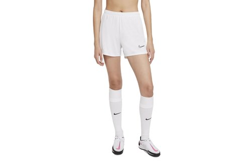 Nike Womens Dri-Fit Academy 21 Soccer Shorts - White Black - Soccerium