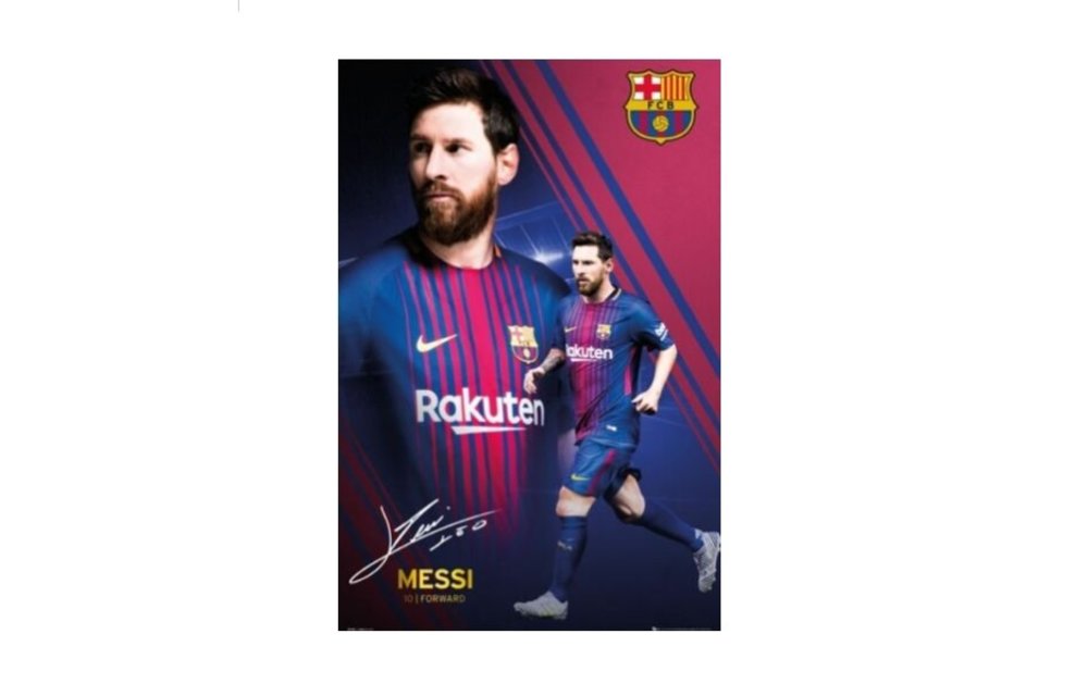 Lionel Messi - FC Barcelona 2017 - 2018 Soccer Poster Season