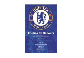 Chelsea FC 26 x 34 Honors 2011-12 Soccer Poster