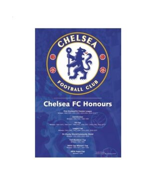 Chelsea FC 26 x 34 Honors 2011-12 Soccer Poster