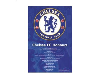 Chelsea FC 26 x 34 Honors 2011-12 Soccer Poster