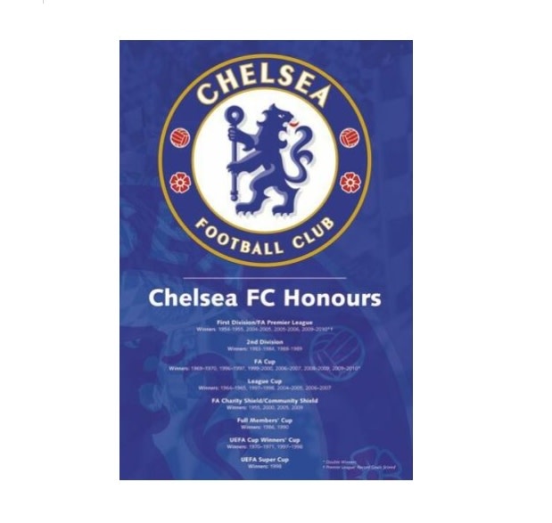 Chelsea FC 26 x 34 Honors 2011-12 Soccer Poster