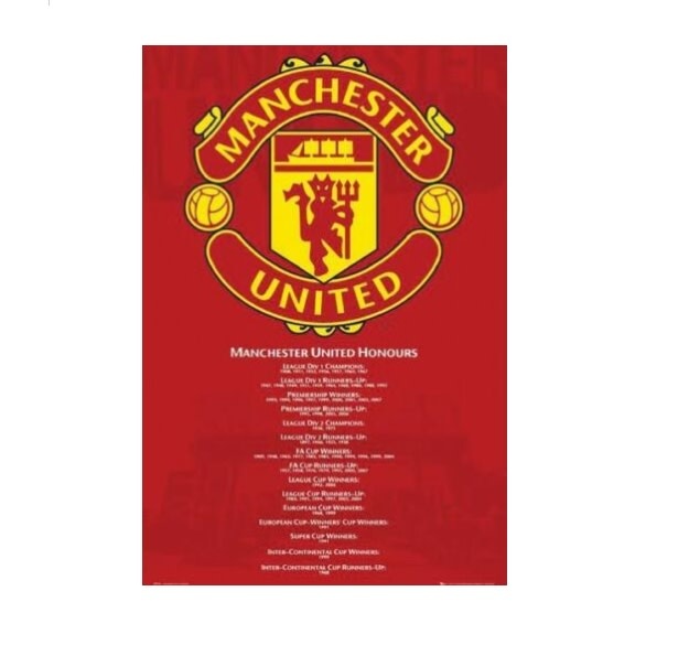 Manchester United 26 x 34 Honors Soccer Poster