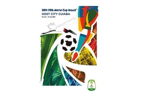 World Cup 2014 Host City Cuiaba 24 x 36 Soccer Poster