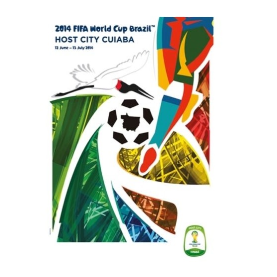 World Cup 2014 Host City Cuiaba 24 x 36 Soccer Poster