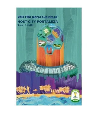 World Cup 2014 Host City Fortaleza 24 x 36 Soccer Poster