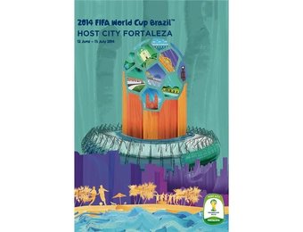 World Cup 2014 Host City Fortaleza 24 x 36 Soccer Poster