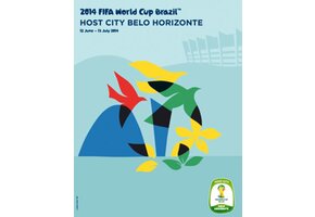 World Cup 2014 Host City Belo Horizonte 24 x 36 Soccer Poster