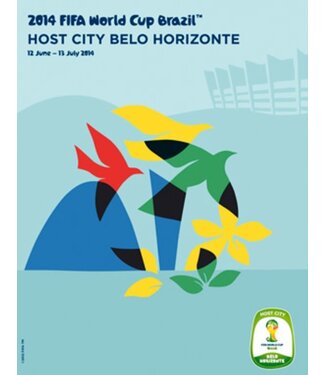 World Cup 2014 Host City Belo Horizonte 24 x 36 Soccer Poster