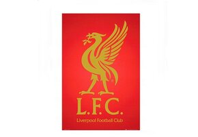 Liverpool FC  Crest Badge Red Gold Soccer Poster