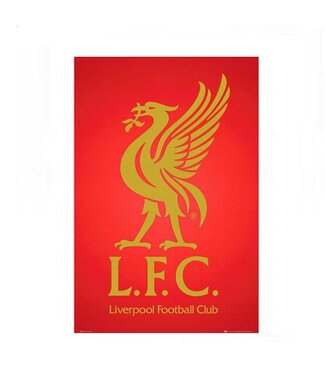 Liverpool FC  Crest Badge Red Gold Soccer Poster