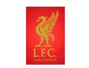 Liverpool FC  Crest Badge Red Gold Soccer Poster