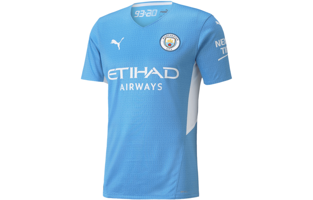 Puma 2021-22 Manchester City Authentic Home Jersey - Light Blue