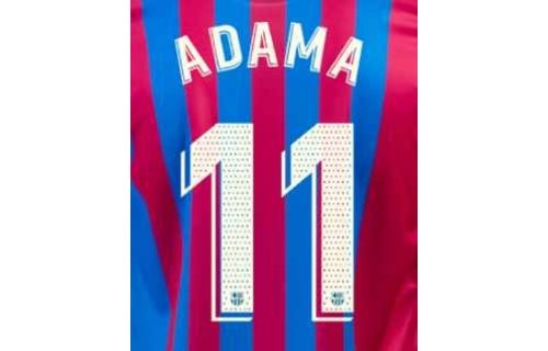 Adama Traore #11 Barcelona 21/22 Home Nameset
