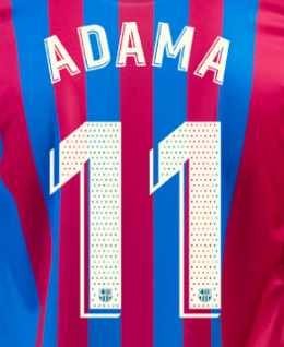 Adama Traore #11 Barcelona 21/22 Home Nameset