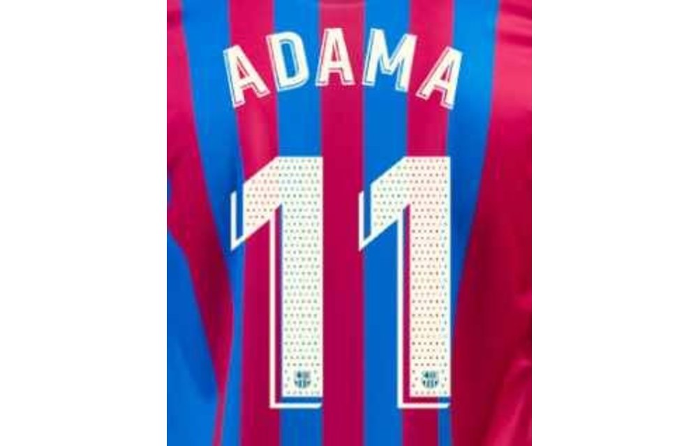 Adama Traore #11 Barcelona 21/22 Home Nameset