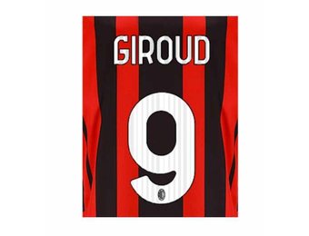 Giroud #9 AC Milan 21/22 Home Nameset