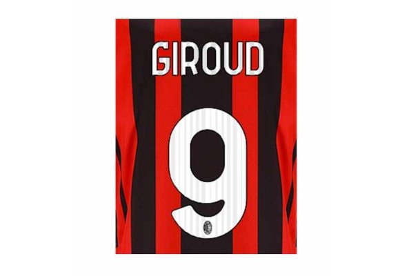 Giroud #9 AC Milan 21/22 Home Nameset