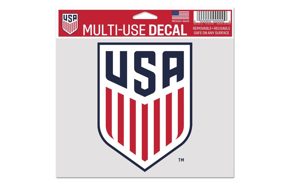 WinCraft US Soccer National Team 5'' x 6'' Multi-Use Decal - Clear Background