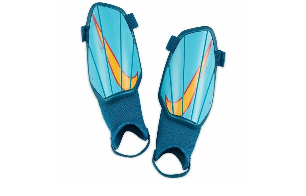 Nike Charge 2022 Youth Shin Guards - Chlorine Blue/Orange