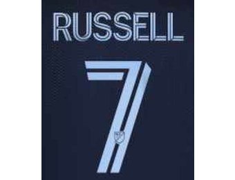 Russell # 7 Sporting Kansas City 2022 Away Nameset - Smoke Blue