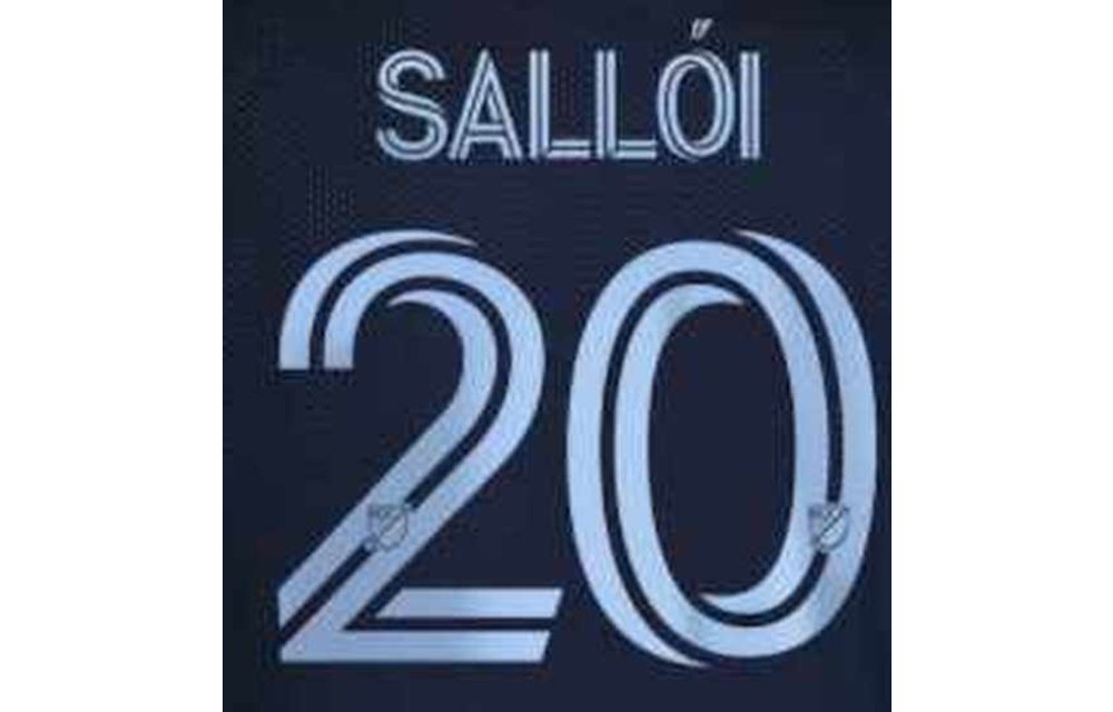 Salloi # 20 Sporting Kansas City 2022 Away Nameset - Smoke Blue