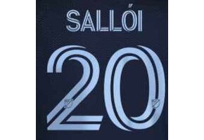Salloi # 20 Sporting Kansas City 2022 Away Nameset - Smoke Blue