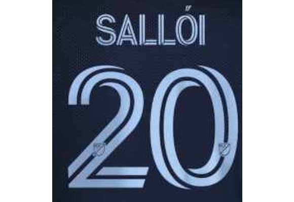 Salloi # 20 Sporting Kansas City 2022 Away Nameset - Smoke Blue