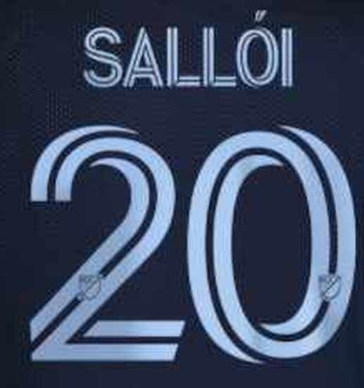Salloi # 20 Sporting Kansas City 2022 Away Nameset - Smoke Blue