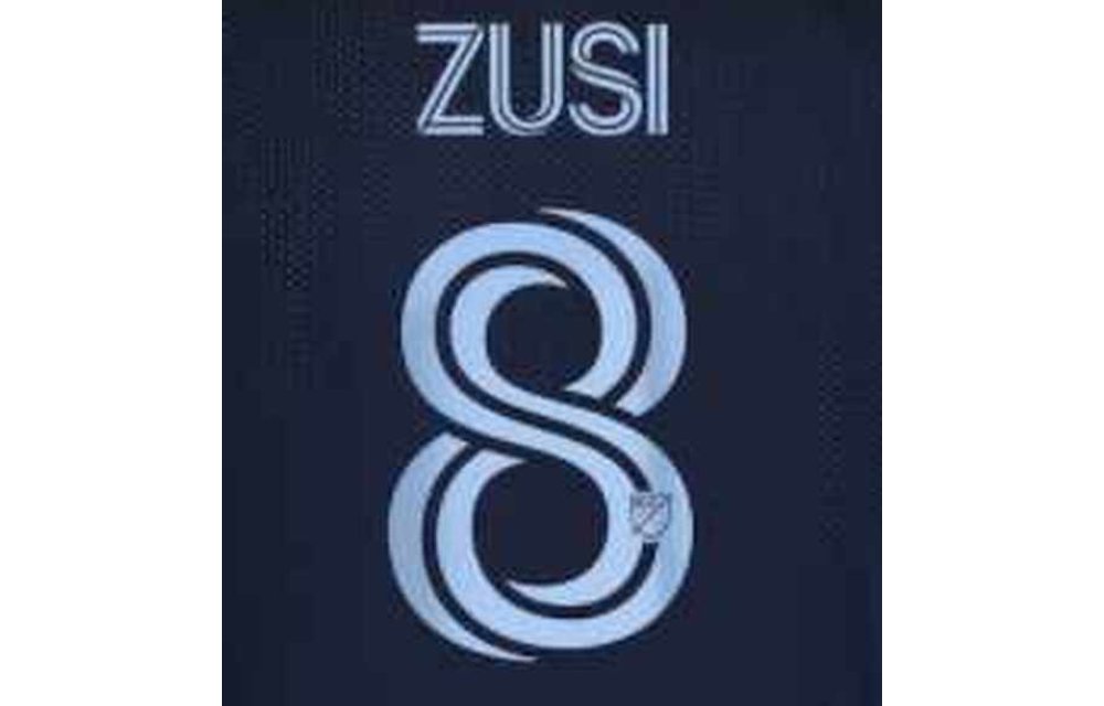 Zusi # 8 Sporting Kansas City 2022 Away Nameset - Smoke Blue