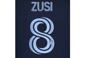 Zusi # 8 Sporting Kansas City 2022 Away Nameset - Smoke Blue