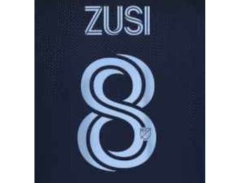 Zusi # 8 Sporting Kansas City 2022 Away Nameset - Smoke Blue