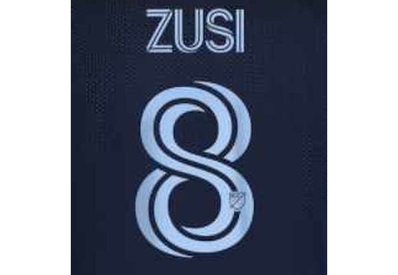 Zusi # 8 Sporting Kansas City 2022 Away Nameset - Smoke Blue