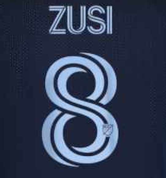 Zusi # 8 Sporting Kansas City 2022 Away Nameset - Smoke Blue