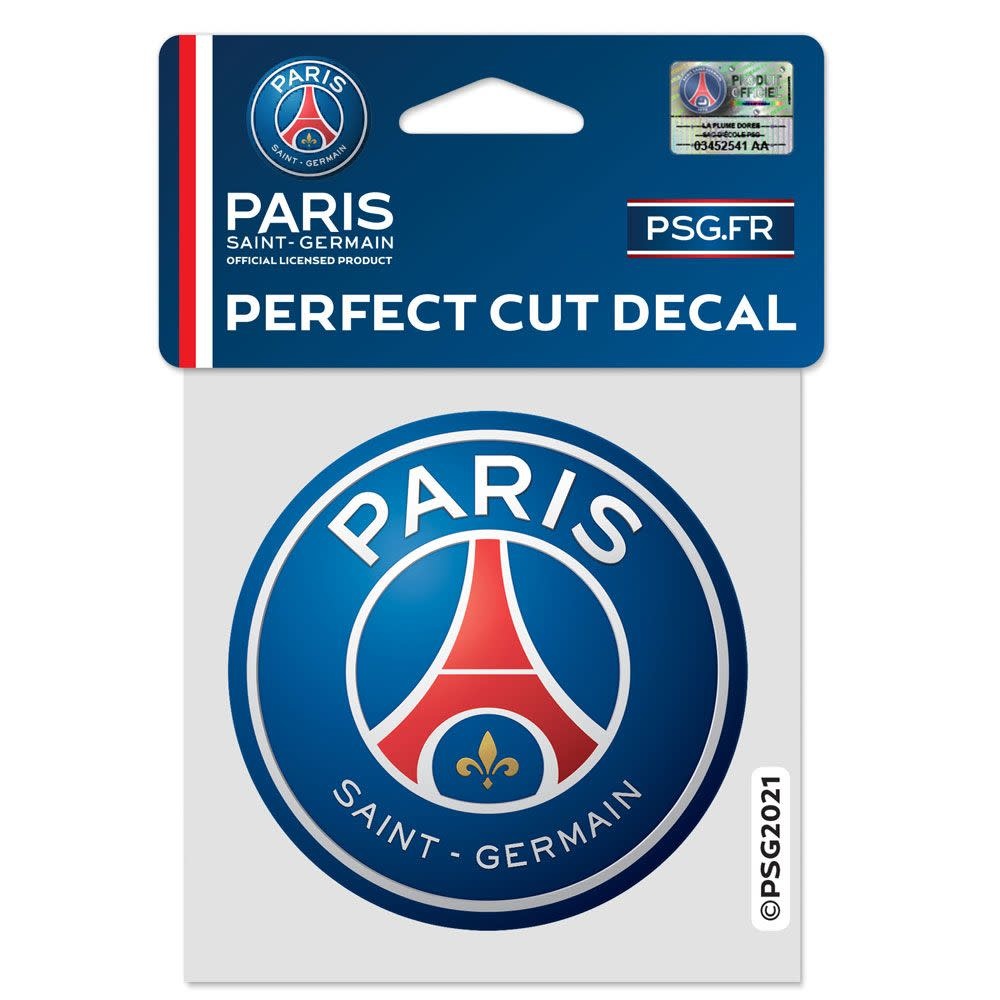 WinCraft Paris Saint Germain PSG Badge 4'x 4' Perfect Cut Decal