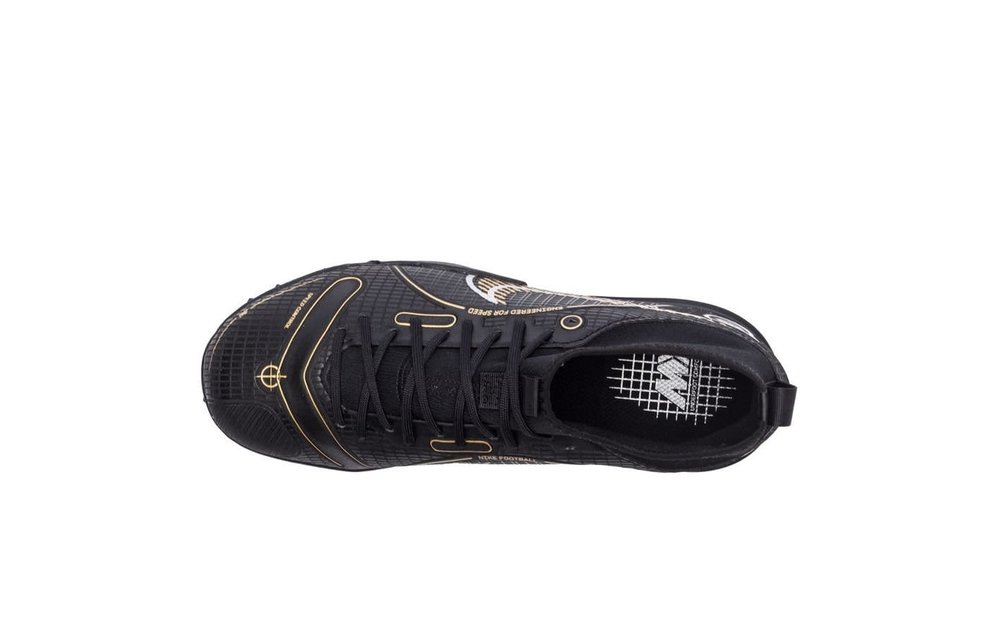 Nike Jr Superfly 8 DF Academy TF Turf - Black / Metallic Silver / Metallic Gold