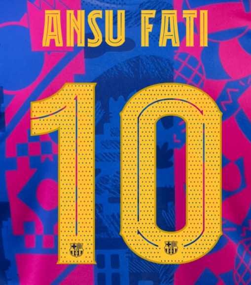Ansu Fati #10 Barcelona 21/22 Third Nameset