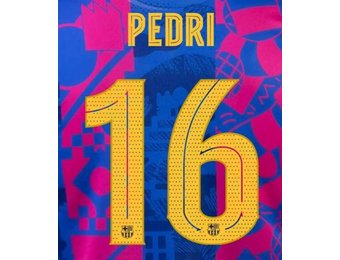 Pedri # 16 Barcelona 21/22 Third Nameset