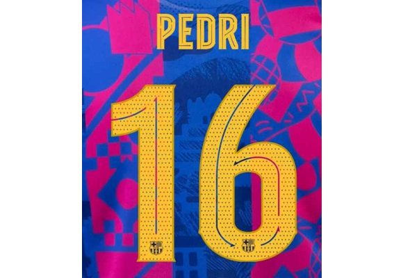 Pedri # 16 Barcelona 21/22 Third Nameset