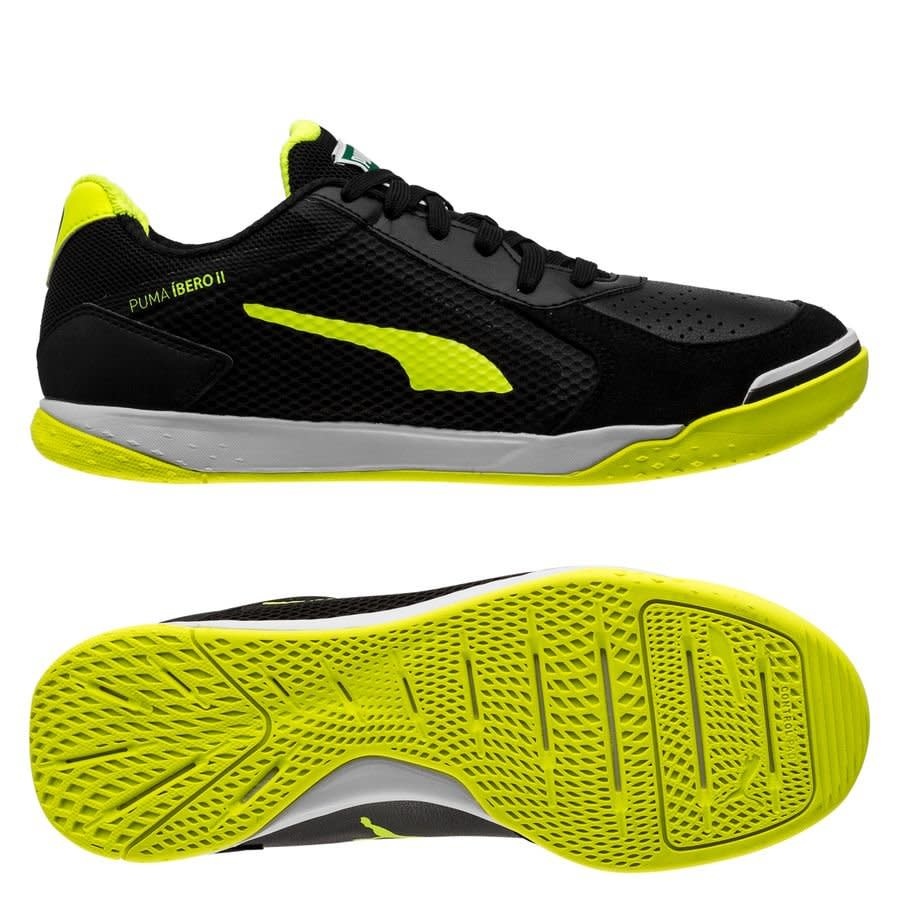 Puma Puma Ibero II Indoor Shoes Black Yellow Alert White Soccerium
