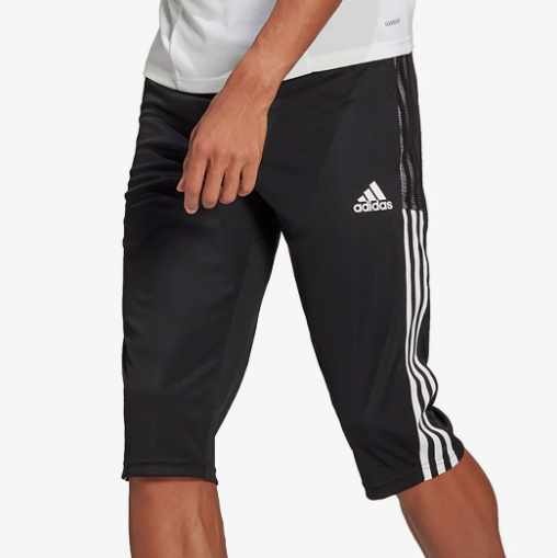 Adidas men sportswear fit training aero 3 4 pants black white | Brands For  Less
