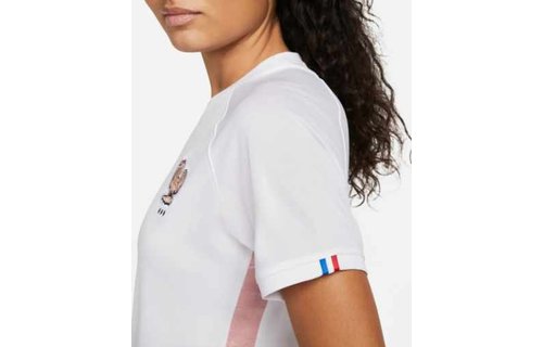Nike France  Womens 2022 Euro Cup Away Jersey - White/Pink Glaze
