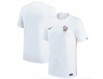 Nike France  Womens 2022 Euro Cup Away Jersey - White/Pink Glaze