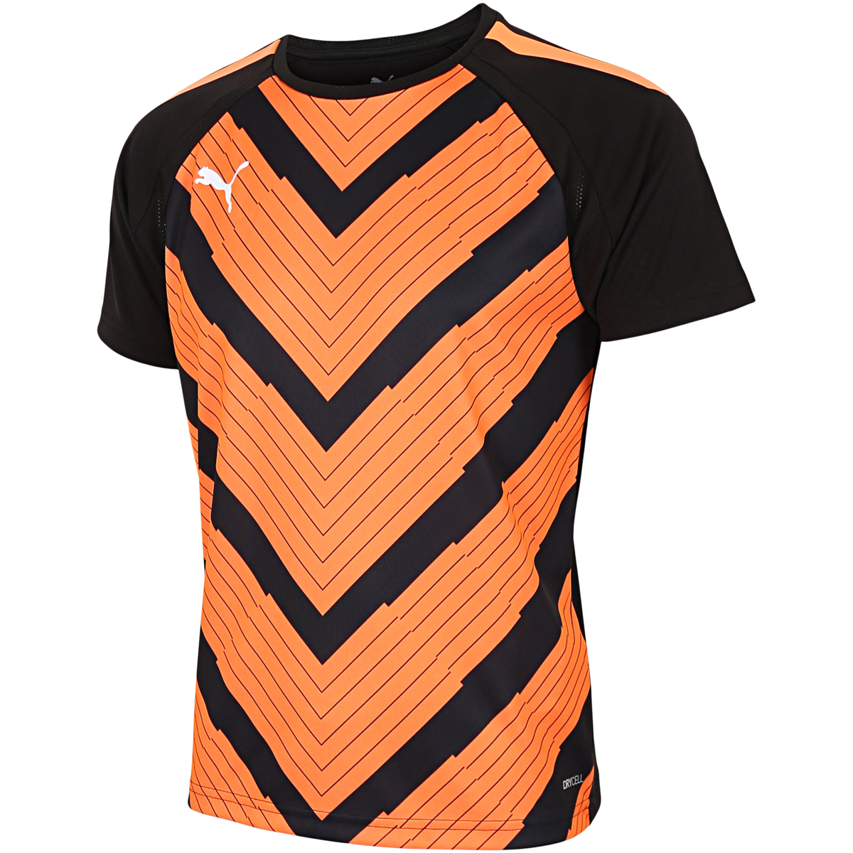 Puma DryCell teamLiga Graphic Training Jersey - Black / Neon Citrus