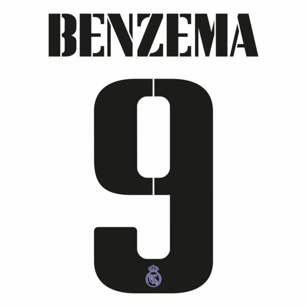 Uni Sport Real Madrid 2022/23 Third Benzema #9 Jersey Name Set